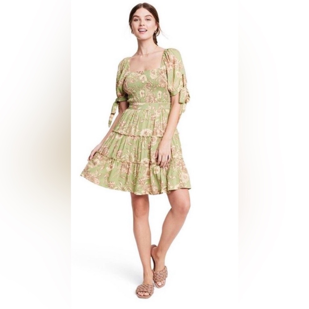 NWT Agua Bendita x Target Green Floral Mini Dress